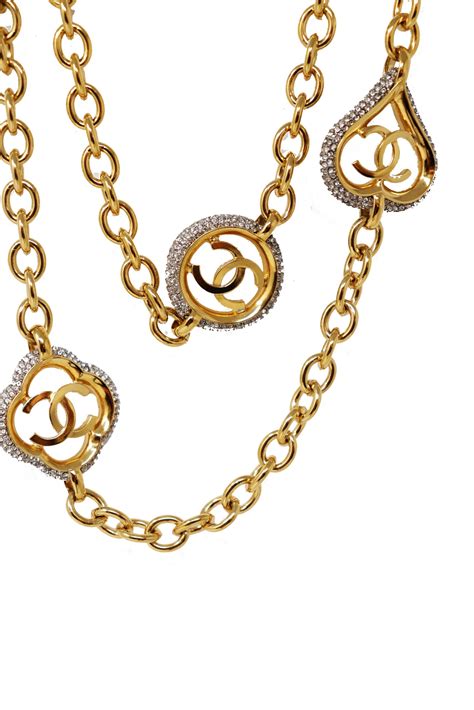 chanel long pendant necklace